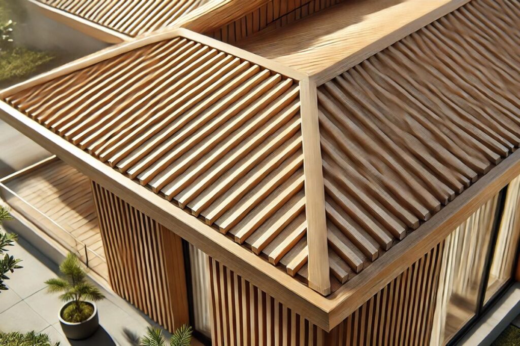 5-Toiture en lames de bois
